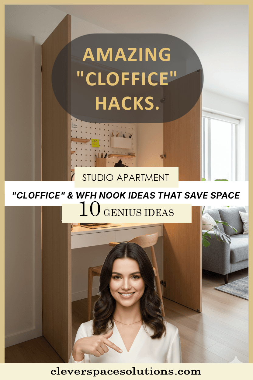 Studio Apartment Hack: 10 "Cloffice" & WFH Nook Ideas That Save Space